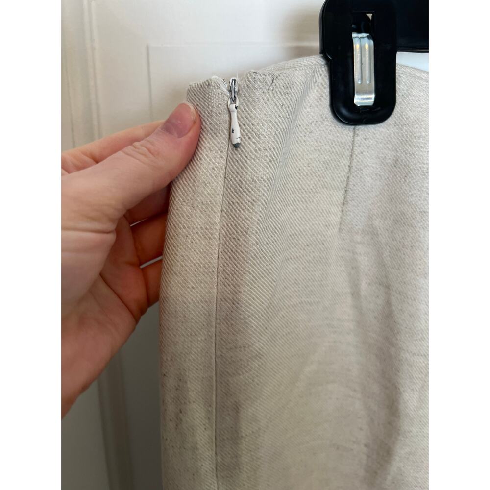 Alberto Makali Women's 8 Beige Cream Trouser Pants Cropped Minimalist FLAWS - Picture 4 of 11